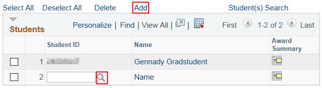 This will display planned aid. In this example we see a Departmental Award. You can click on the Award Term Summary tab to see a breakdown by semester.