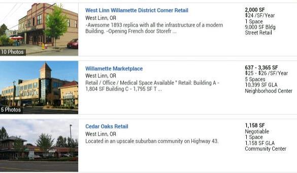 Exhibit 17: Representative For-Lease Retail Buildings in West Linn Source: Loopnet.