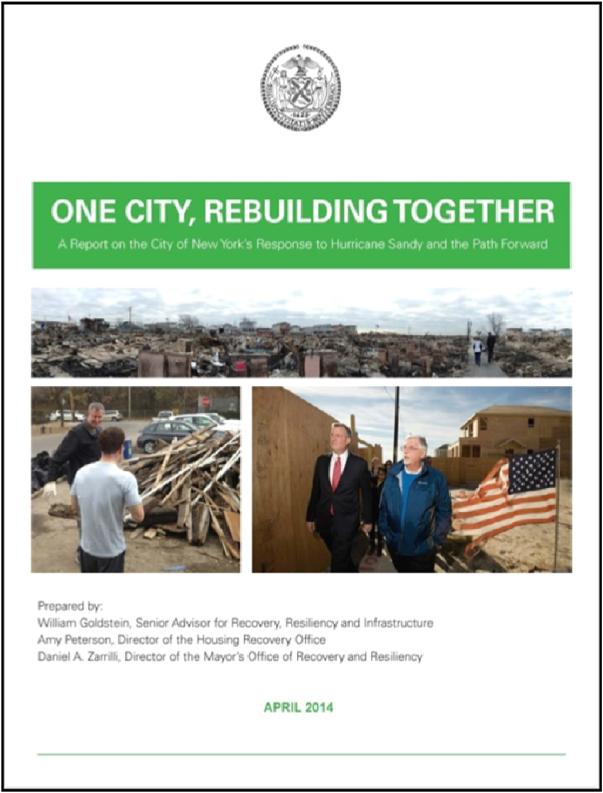 Project Motivation- OneNYC: Our Resilient City This plan builds on prior efforts laid out in SIRR while