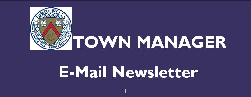 Welcome to the October 12, 2018 edition of the Town Manager s E-Mail Newsletter.