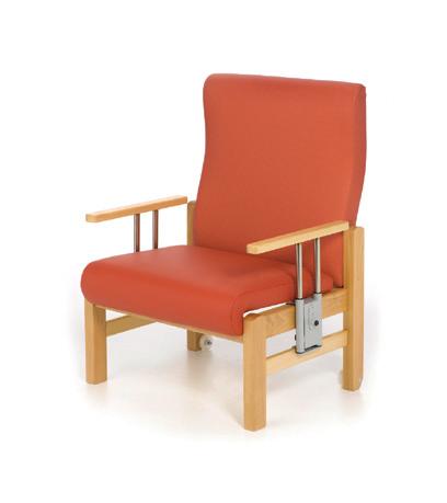 400kg (62stone). The commode has a seat width of 65cm (26inches) with adjustable armrests for patient comfort.