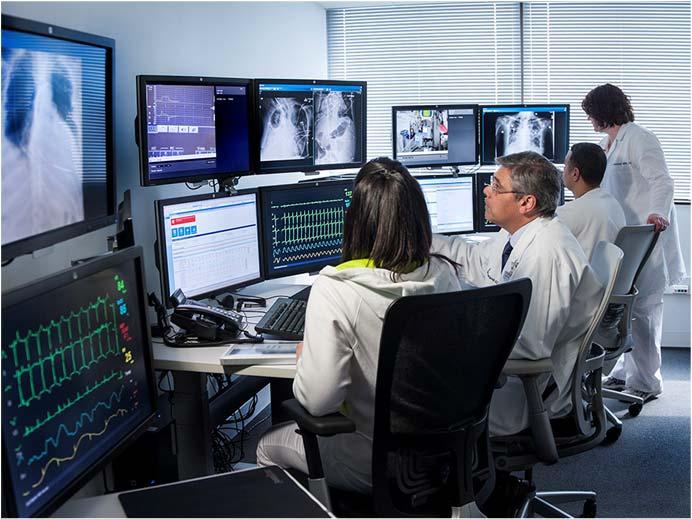 E M E R G I N G C L I N I C A L S O L U T I O N S ehospital Remote bunker providing an additional clinical tier of monitoring for ICU patients 2 way audio and video capabilities between bunker and