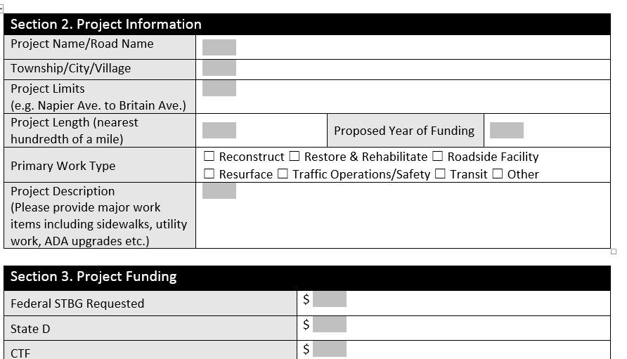 FY 2020-2023 RTF Application Instructions Those applying for road projects should fill out the RTF Road Project Application. Transit agencies should fill out the Transit Project Application.