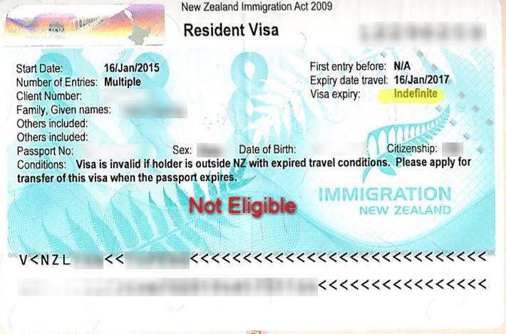 Resident Visas Not Eligible Example Resident Visa s are not eligible as part of the ACE process for Health Workforce NZ funding Resident Visas may not have any work restrictions in New Zealand or are
