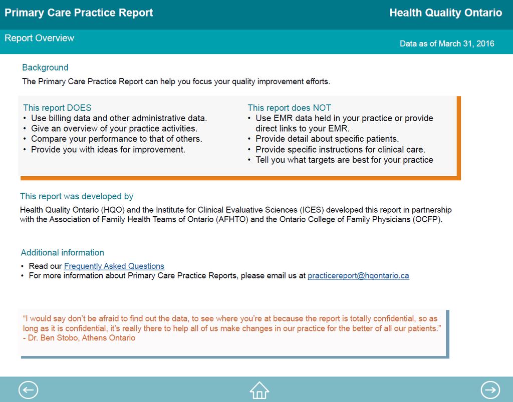 Overview page changes Help clarify what the report does and
