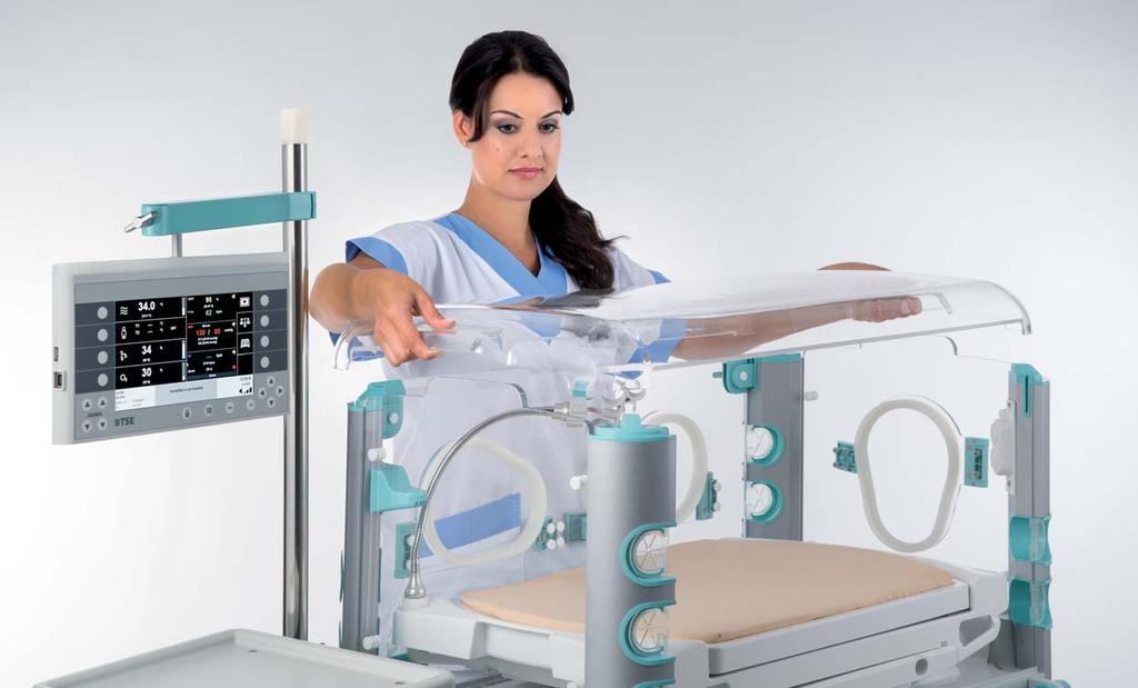 SECURITY AS TOP PRIORITY FOCUSED ON THE NURSES Acoustic comfort A quiet environment is the basic feature of infant incubators, but incubator SHELLY has brought it to perfection the noise