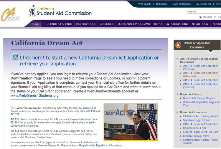 Where can I apply? www.caldreamact.org For Fall 2014 financial aid, apply after Jan.