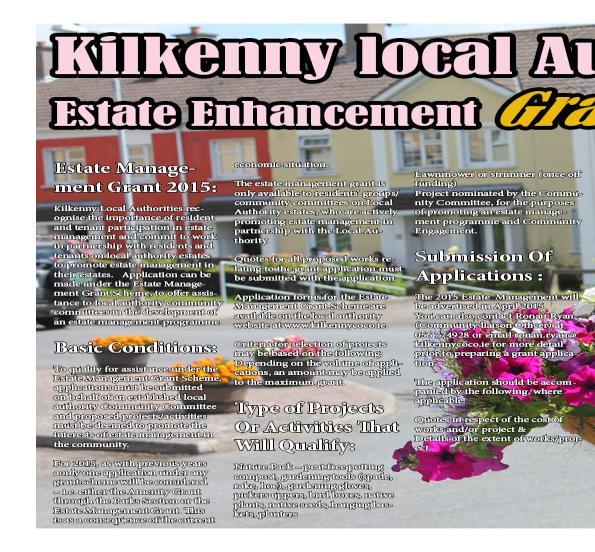 newsletter re estate enhancement activities, that will