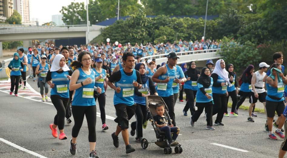 This was exemplified by more than 30 visually impaired runners who took part in the 5km Fun Run, along with volunteer runningbuddies from the Bank.
