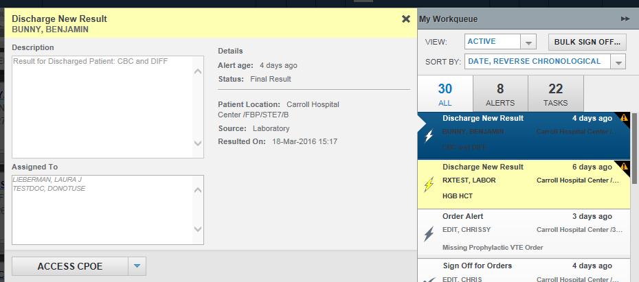 My Workqueue: You can filter your workqueue by clicking on the View or Sort By dropdown. Note: Critical Alerts display at the top of the list and are highlighted in red.