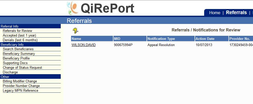 PCS ICD-10 Transition Form To upload the Transition Form through the provider portal, select the Referrals tab on the top