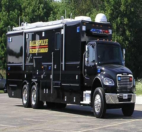 Tactical Support Unit Incident Command Vehicle Used for SWAT Incidents, natural disasters or other city special events needing mobile command post capabilities Vehicle Description Three