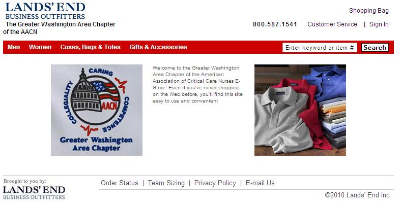 Check out the Greater Washington Area Chapter s E-STORE! http://ces.landsend.