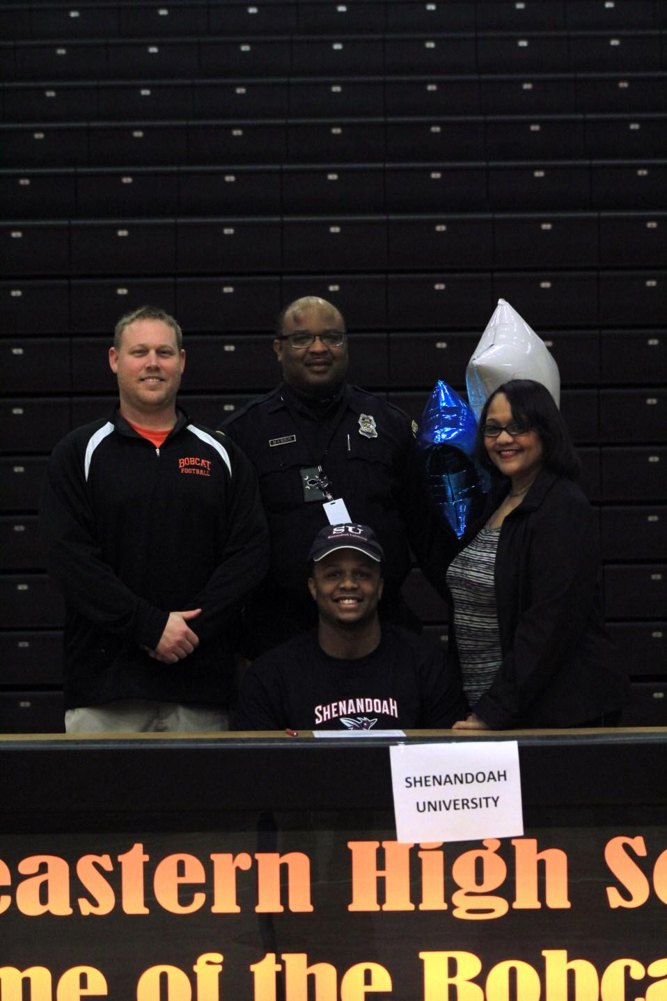 Northeastern Senior Jonathen Butler committed by signing a letter of intent to play football at Shenandoah University.