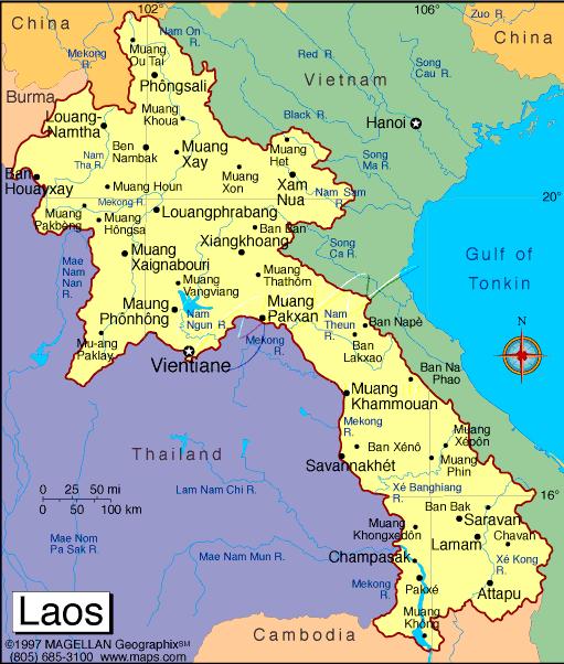 Lao PDR / Laos Laos is a land-linked country in the heart of Southeast Asia. Territory: 236,800 sq.