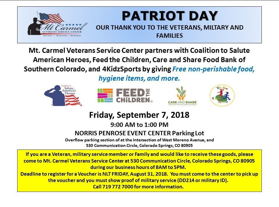 PATRIOT DAY GIVE-BACK EVENT On Sept. 7, Mt.
