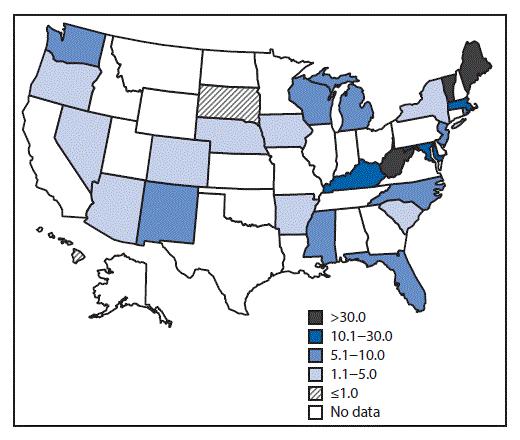 Recent data by state http://www.cdc.