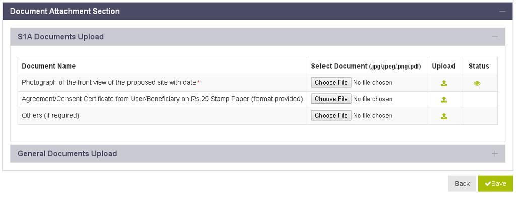 as mentioned in the Document Attachment section shown in Figure 51 and 52 respectively. Click on Save as shown in Figure 51.