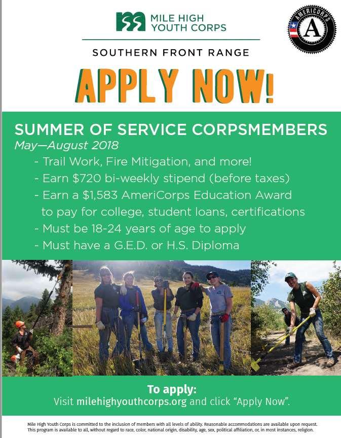 MILE HIGH YOUTH CORPS SUMMER