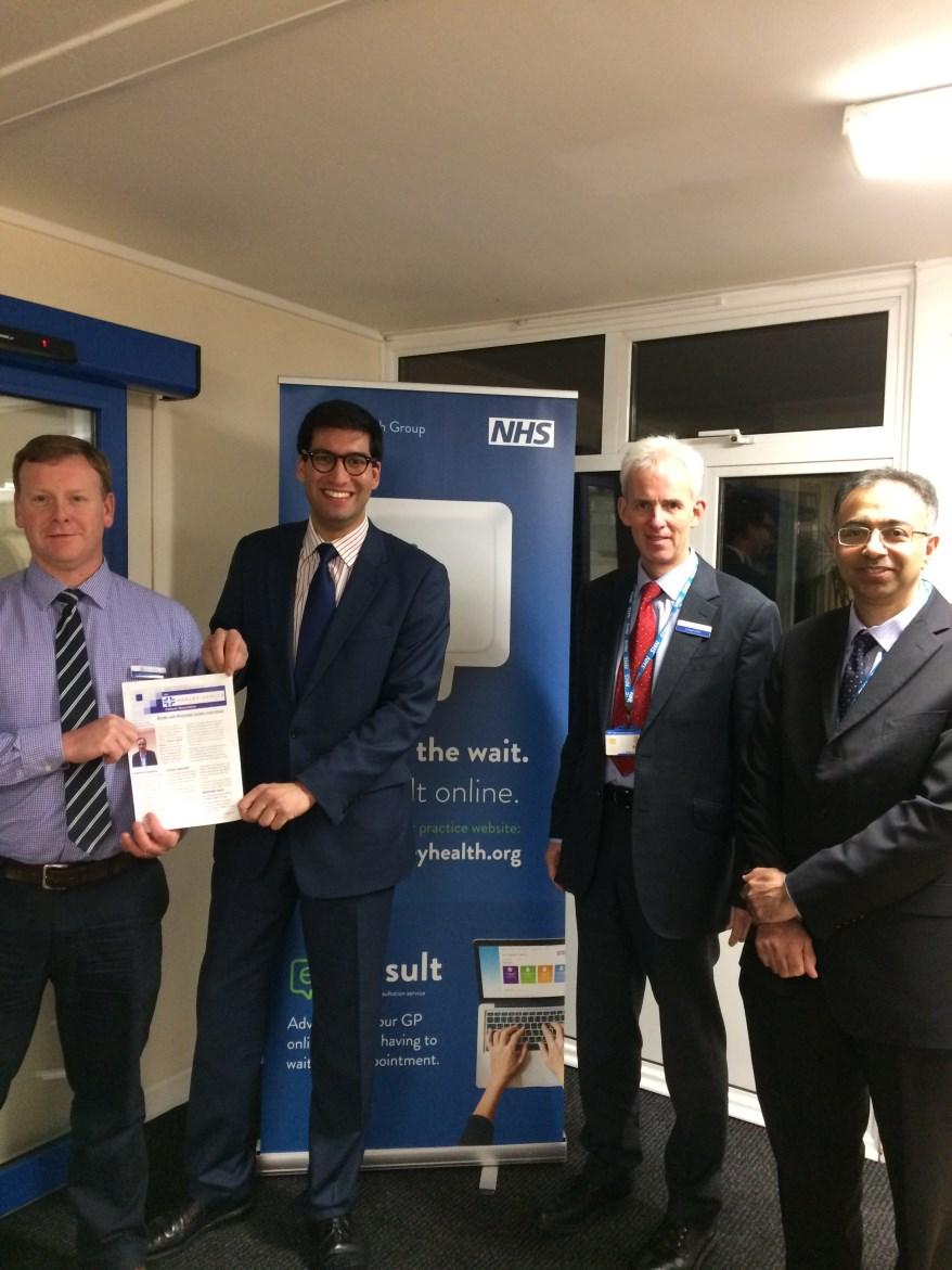 Patient Newsletter On Friday 19th January 2018 local MP Ranil Jayawardena visited the Oakley Health Group Urgent Care Centre at Yateley Medical Centre.