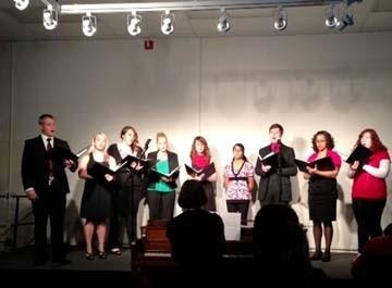 The evening featured traditional Winter Holiday and Folk Music sung by the 9 member HACC York Singers, student poetry reading and also a display of work created by students in both ART 121 Drawing I
