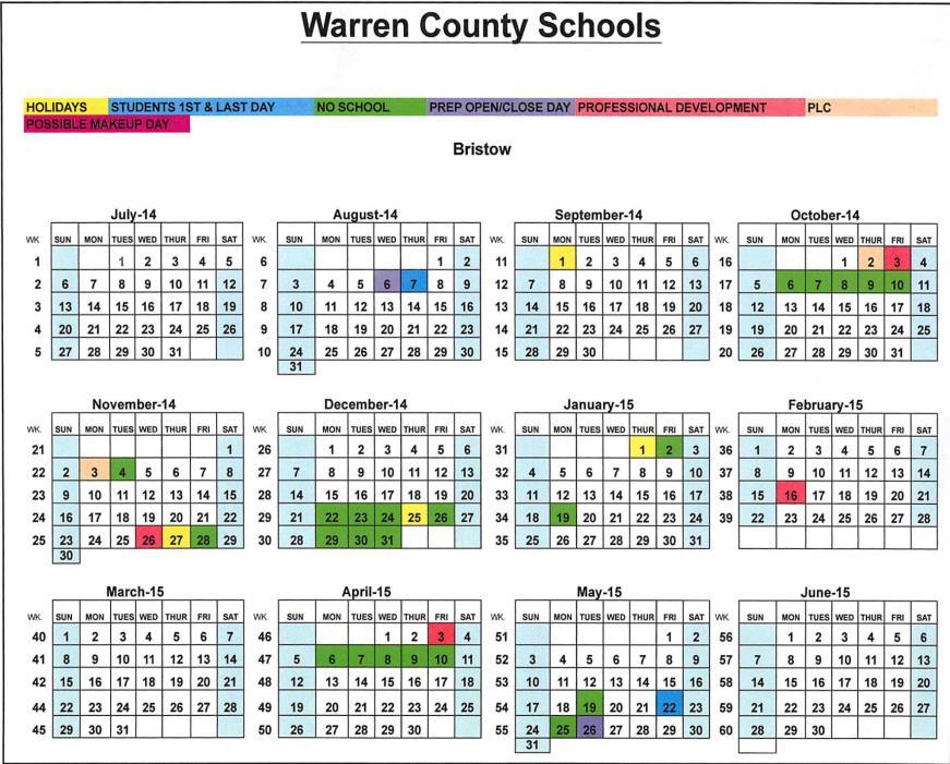 School Announcements Below are the suggested calendars for the 2014-2015 school year. Some of the reasons for the calendar suggestion are also given.