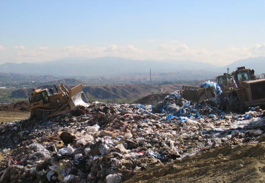 Figure 1 -- Typical Landfill Activity Need to Reduce Plastic Bag Litter Each year, approximately 6 billion plastic carryout bags are consumed in Los Angeles County.