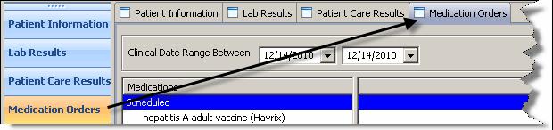 Navigating in the Patient s Chart When the patient s chart displays in Downtime Viewer: The banner bar displays information about the patient.