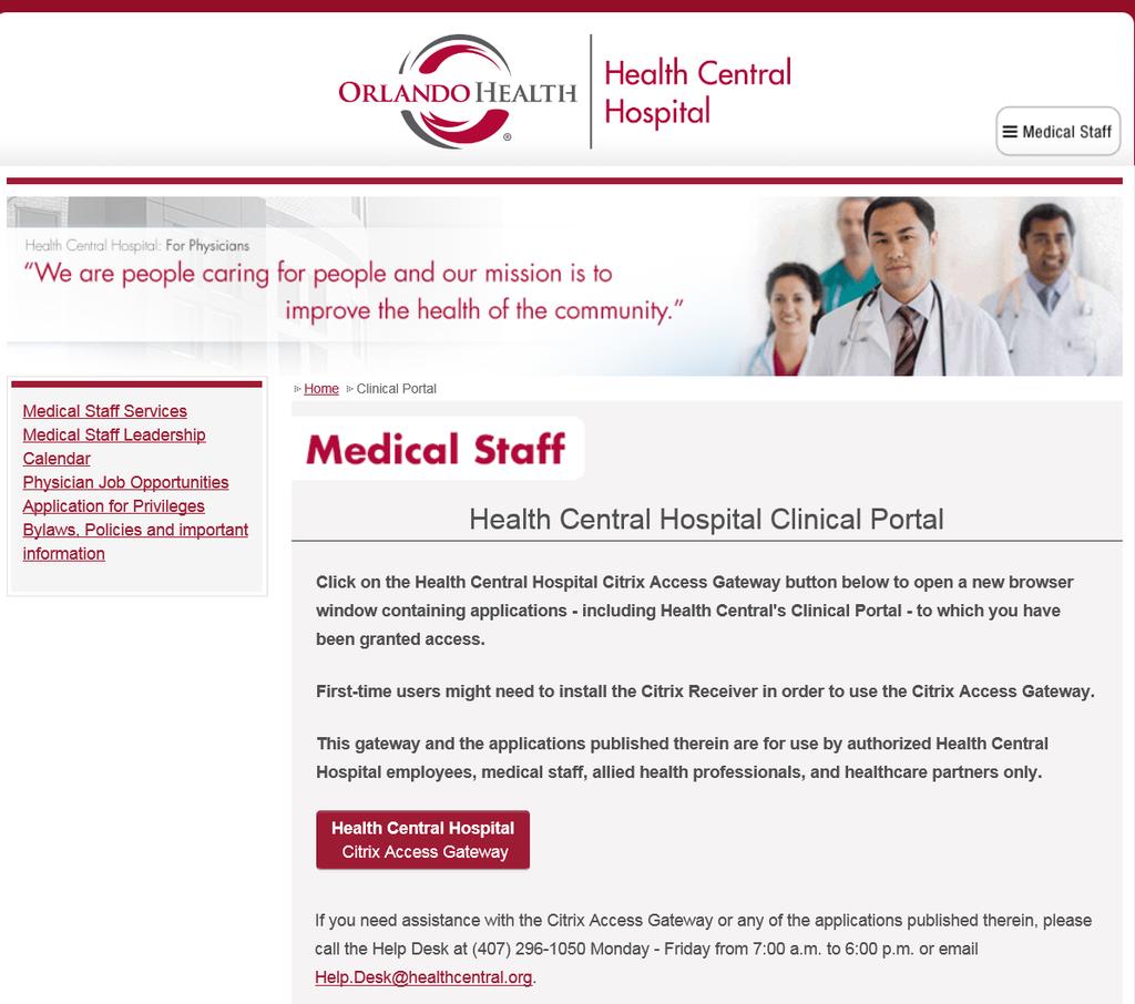Remote Access-3 rd webpage - www.healthcentralmedicalstaff.