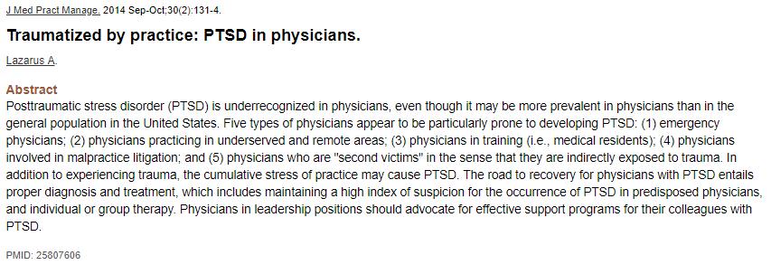 Barriers to Mental Healthcare for Physicians Medical Education: