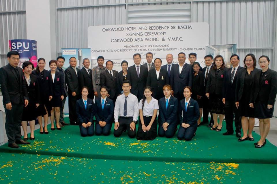 Creating SPU Chonburi Signed MOU with Oakwood Hotel & Residence Sriracha Vice President