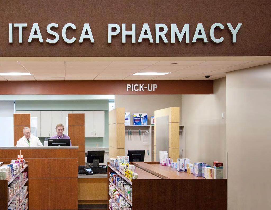 Prescriptions can be filled at Grand Itasca Pharmacy before patients leave the clinic or hospital.