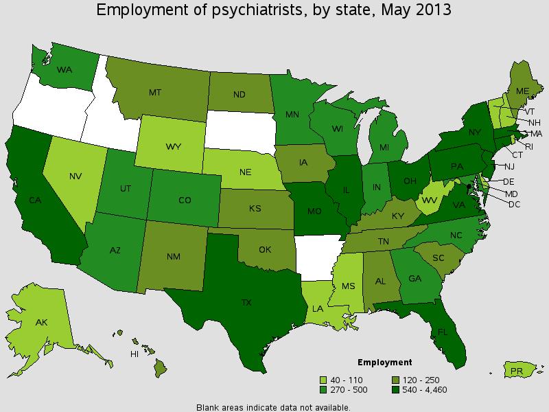 Psychiatry Workforce US: 40,000 Psychiatrist 9,000 Psychiatric NPs Most are located in Urban Areas Half of all the counties in the US don t have a single practicing