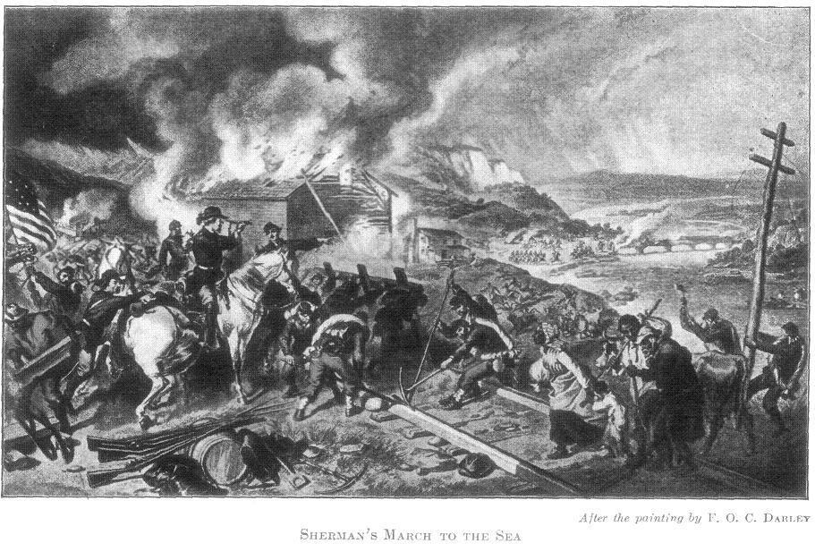 8. Sherman s March to the Sea - 1864 Leaving Atlanta in ruins, Sherman convinced Grant to allow him to try a bold plan.