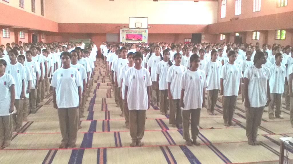 4. 21 June 2015 Cadets performing Yoga on the