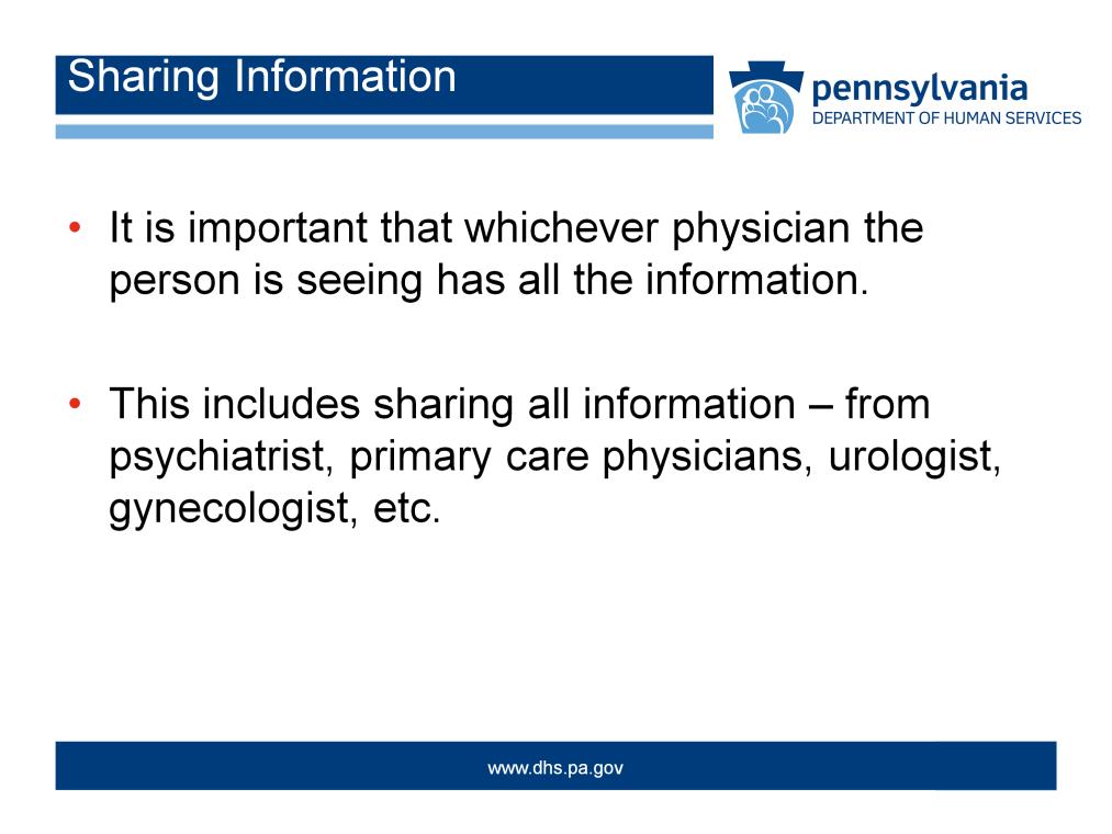 It is important that the individual s physician has complete information.