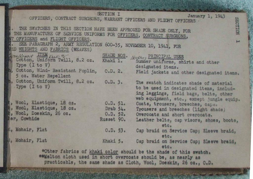 Pasted to the inside the cover of the first book is a notice dated December 31, 1941, for book serial number 1945, outlining the general contents as three sections: Section I for officers and warrant