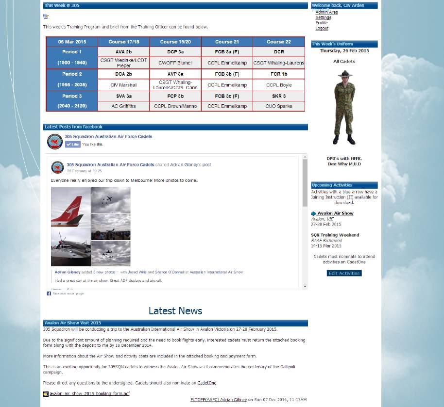How to Find a Joining Instruction (JI) ANNEX D TO WELCOME PACK Introduction The 305 Squadron website is a useful tool when trying to get up-to-date information and details about upcoming events, the