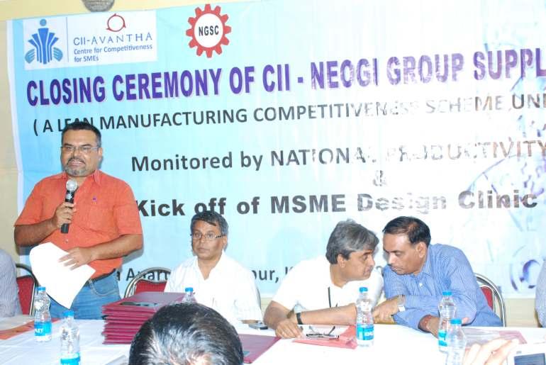 Concluding Ceremony of CII - Neogi Group Suppliers Cluster - Kolkata Concluding Ceremony of Neogi Group Suppliers' Cluster was held on April 5, 2013 at Kolkata.