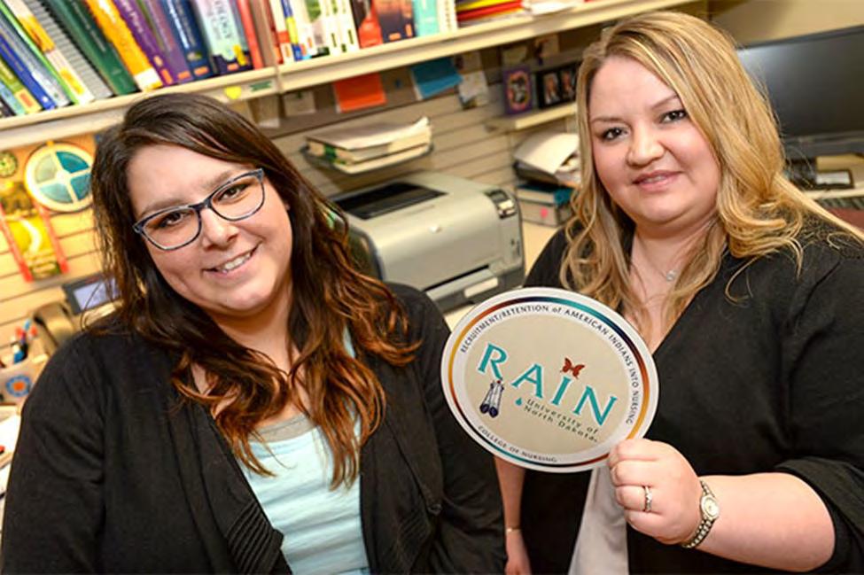 RAIN ACTIVITIES Elle Hoselton and Sonya Anderson, RAIN Nurse Mentors were interviewed by Brian Johnson from UND Today about the RAIN Program.