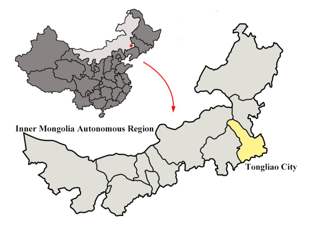 Southeast Asian J Trop Med Public Health Fig 1 Map of the Inner Mongolia Autonomous Region showing the location of study site.