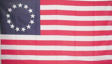 The first official flag of the United States.