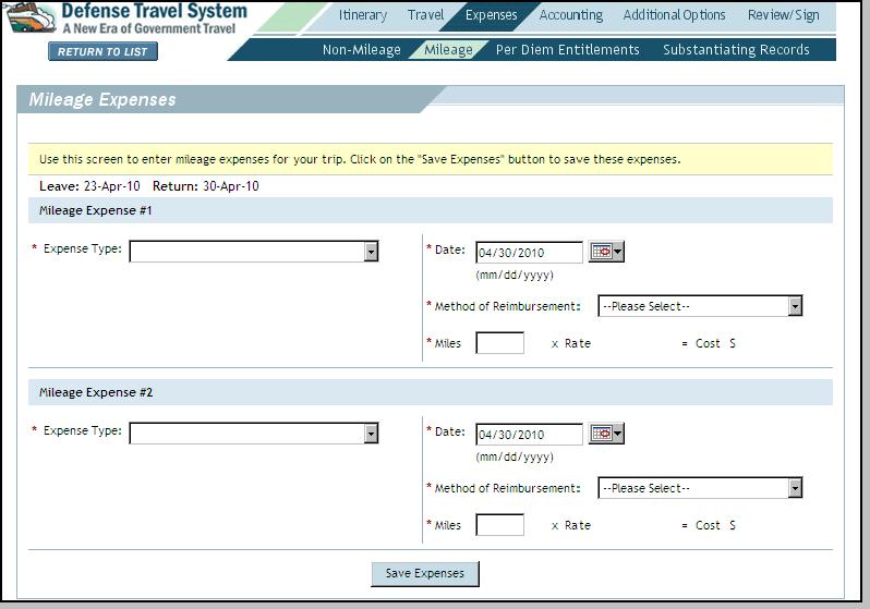 4. Select Save Expenses. Note: The user must use the Justification to Approving Official text field on the Pre-Audit screen to identify whether the constructed travel worksheet has been attached.