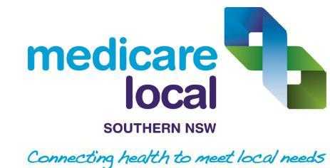 Southern NSW Medicare Local Population Health Sub