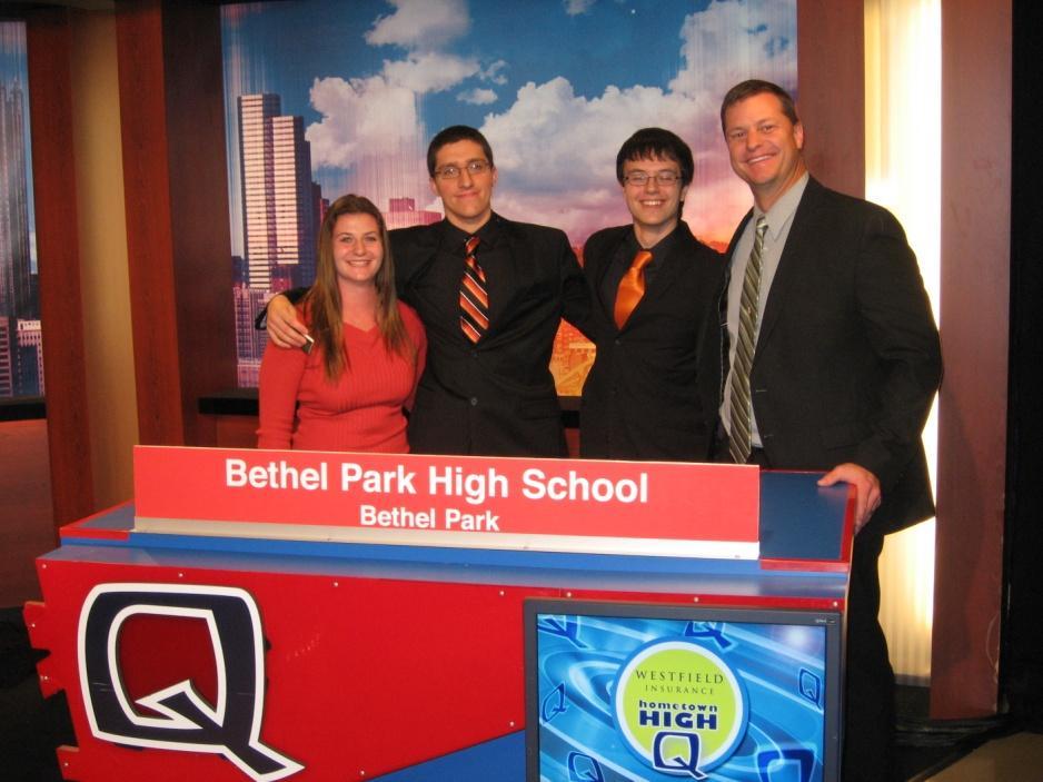 BPHS Students Advance to Playoff Round of KDKA-TV s Hometown Hi-Q The BPHS Hometown Hi-Q Team Dan Snyder (Captain), Jarrod Cingel and Hayley Lazzari defeated teams from Venango Catholic and Albert