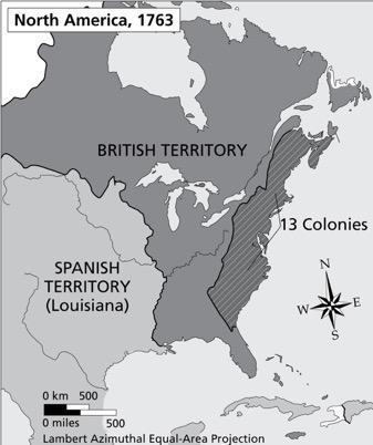Under the terms of the treaty, France lost its lands in North America. Great Britain s new territories: a. French Canada b.
