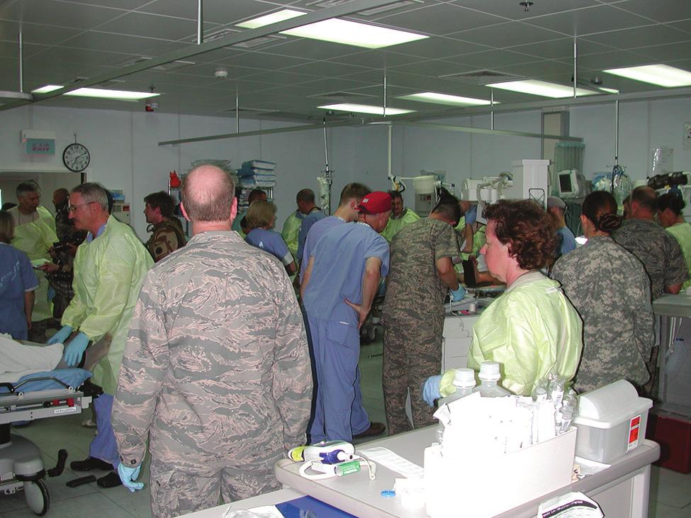 History of Deployed Air Force Otolaryngologists in OIF/OEF Figure 2-8. Emergency room, Bagram, Afghanistan, 2009. Figure 2-9. Intensive care unit, Bagram, Afghanistan, 2009.