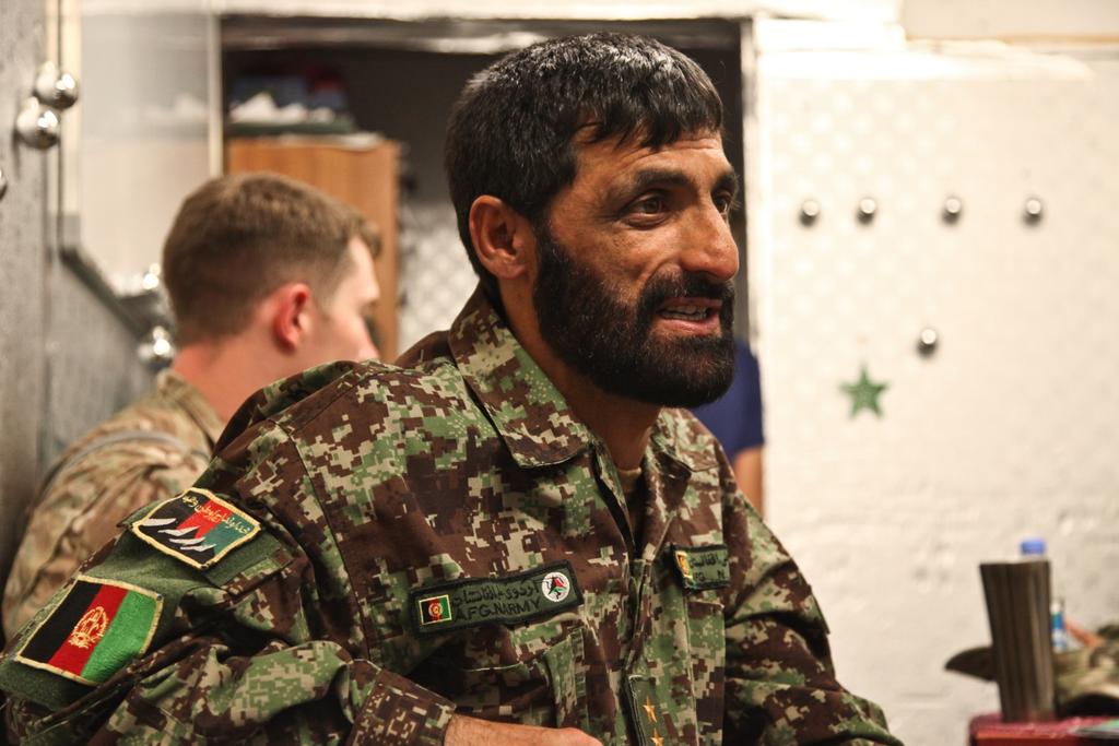 Meeting at FOB Gamberi Afghan National Army Lt. Col.