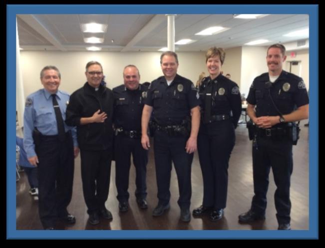 The held a "Coffee with a Cop" event at every church in Sierra Madre along with different