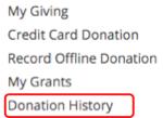 How To: View Donation History 1.